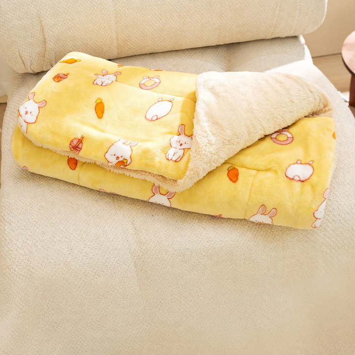 Pet wool blanket, check pattern, double-sided, sizes XS–2XL