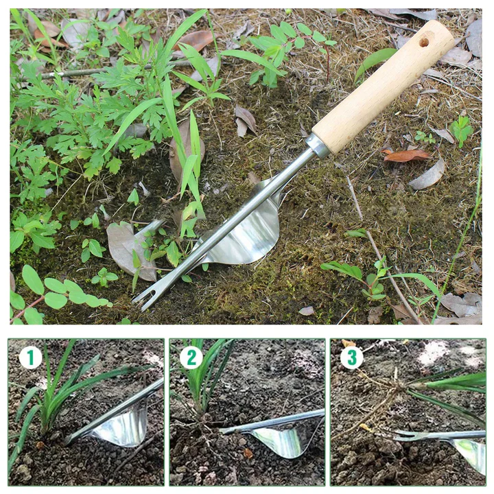 BowLift | Long Handle V-Shaped Weed Puller Tool