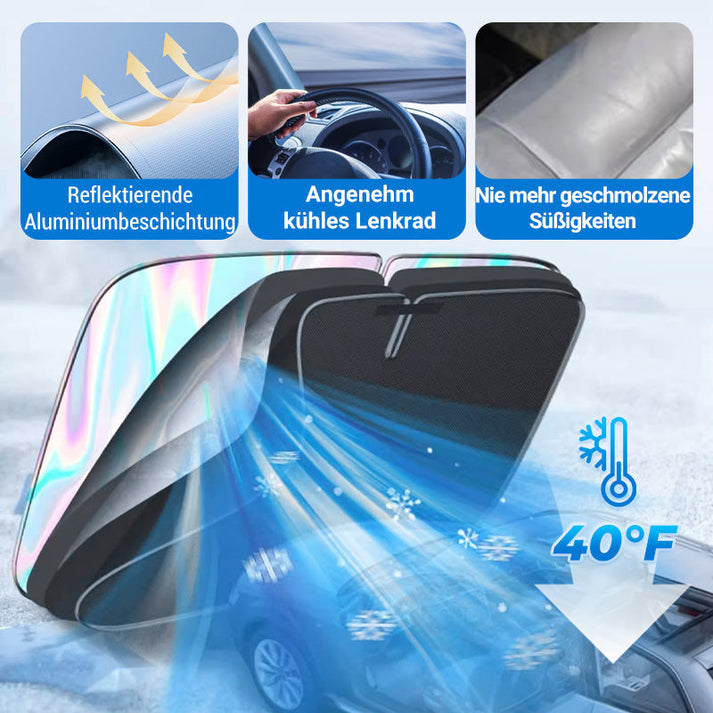 Laser-reflective windshield | Sleek design, quick setup, compact folding | Bowlift