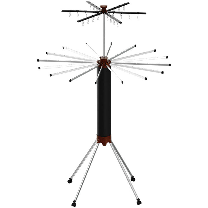 Sturdy clothes rack, foldable, wood look