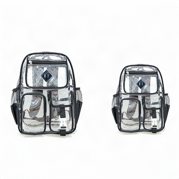Nylon backpack, transparent, up to 15 inches, durable
