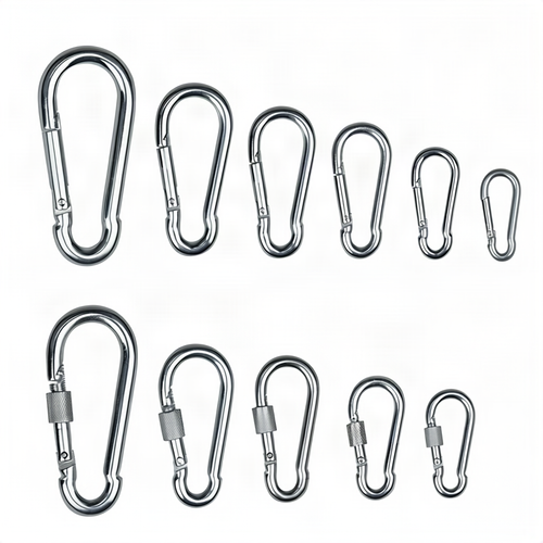 Safety carabiner made of carbon steel