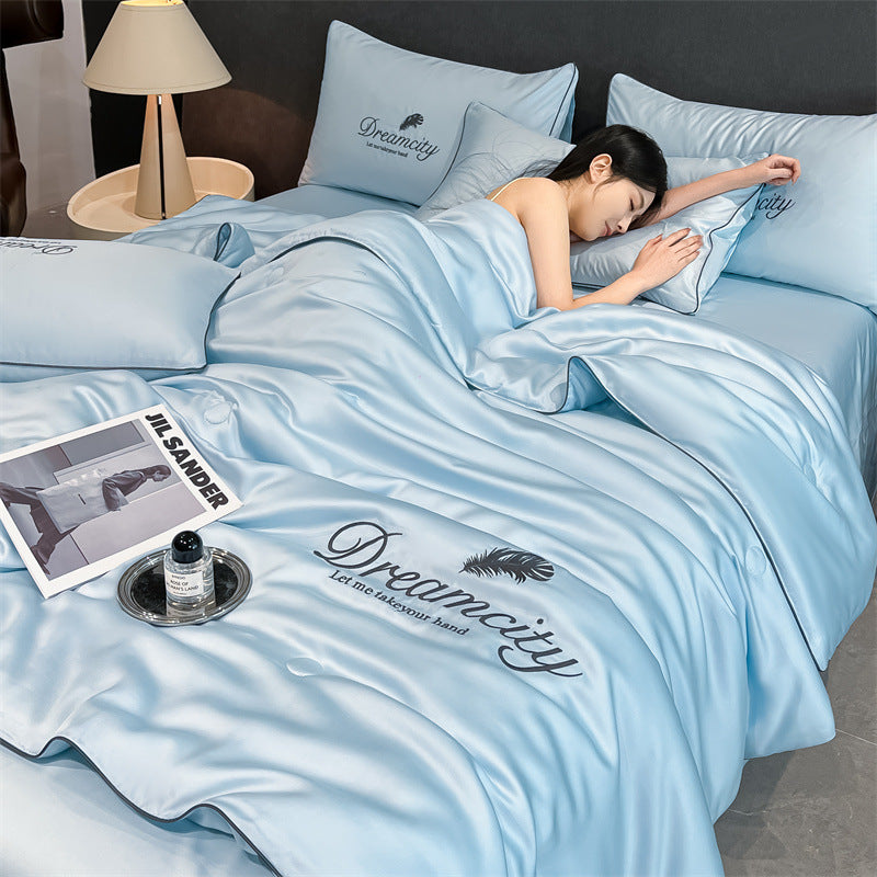 Summer blanket made of ice fiber, 150–200 cm, washable