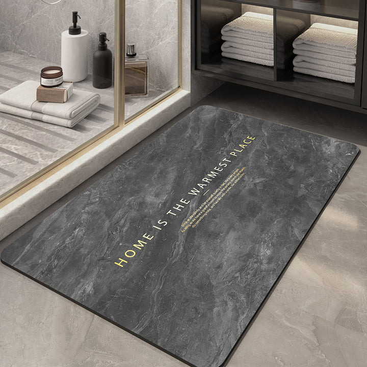 Diatomaceous earth bath mat, non-slip