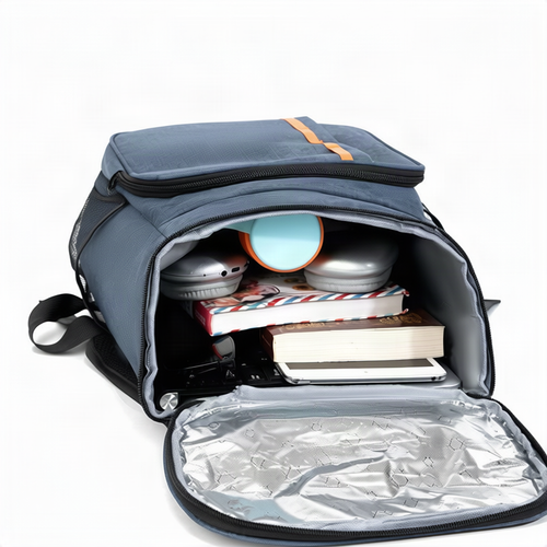 Insulated backpack with aluminum lining, portable