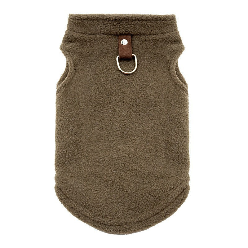 Dog coat made of sweatshirt fabric with pockets