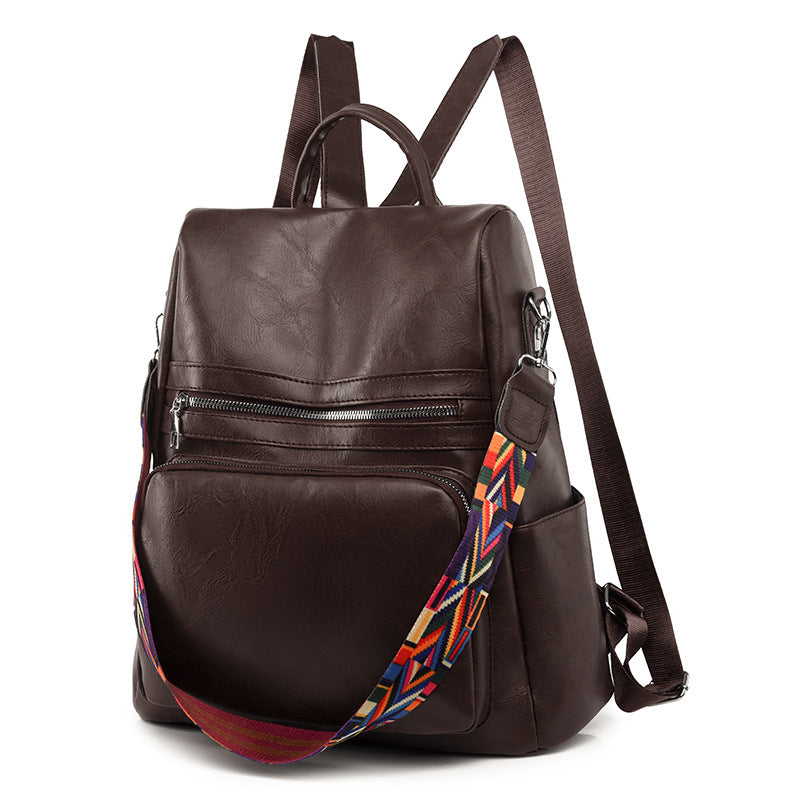 Travel backpack women, PU, waterproof, large capacity