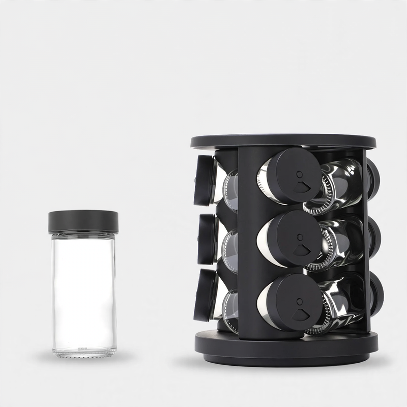 Rotatable coffee capsule organizer made of steel