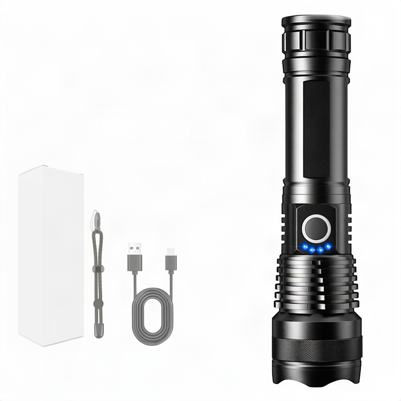 Aluminum flashlight, 3000 mAh