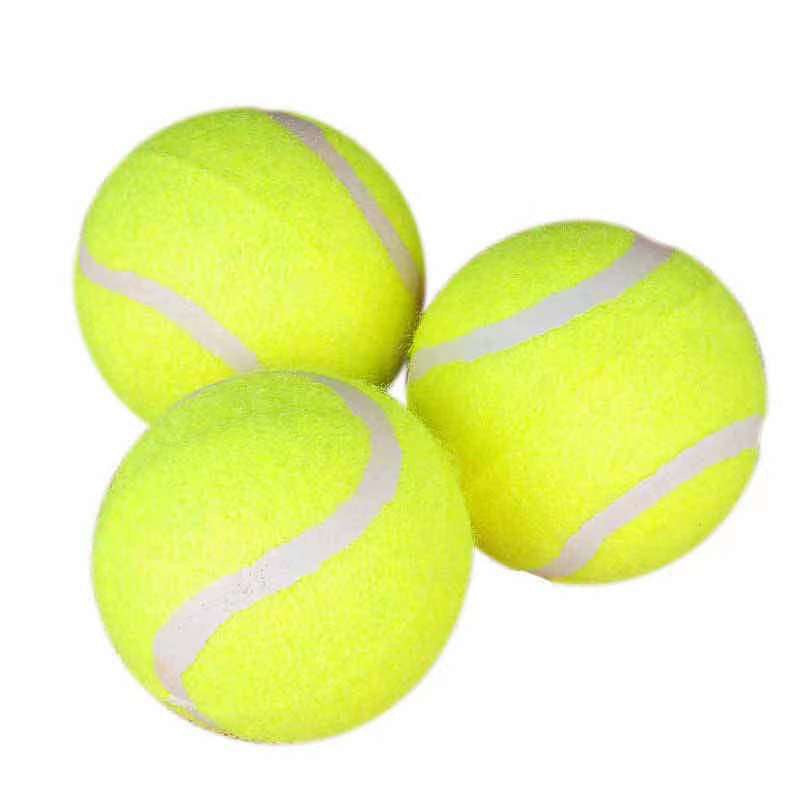 Rubber play ball for dogs with tail