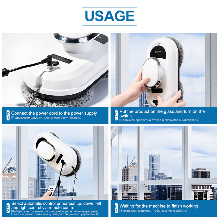 BowLift | SMART ROBOT WINDOW CLEANER WITH REMOTE CONTROL – AUTOMATIC VACUUMING AND CLEANING FUNCTION