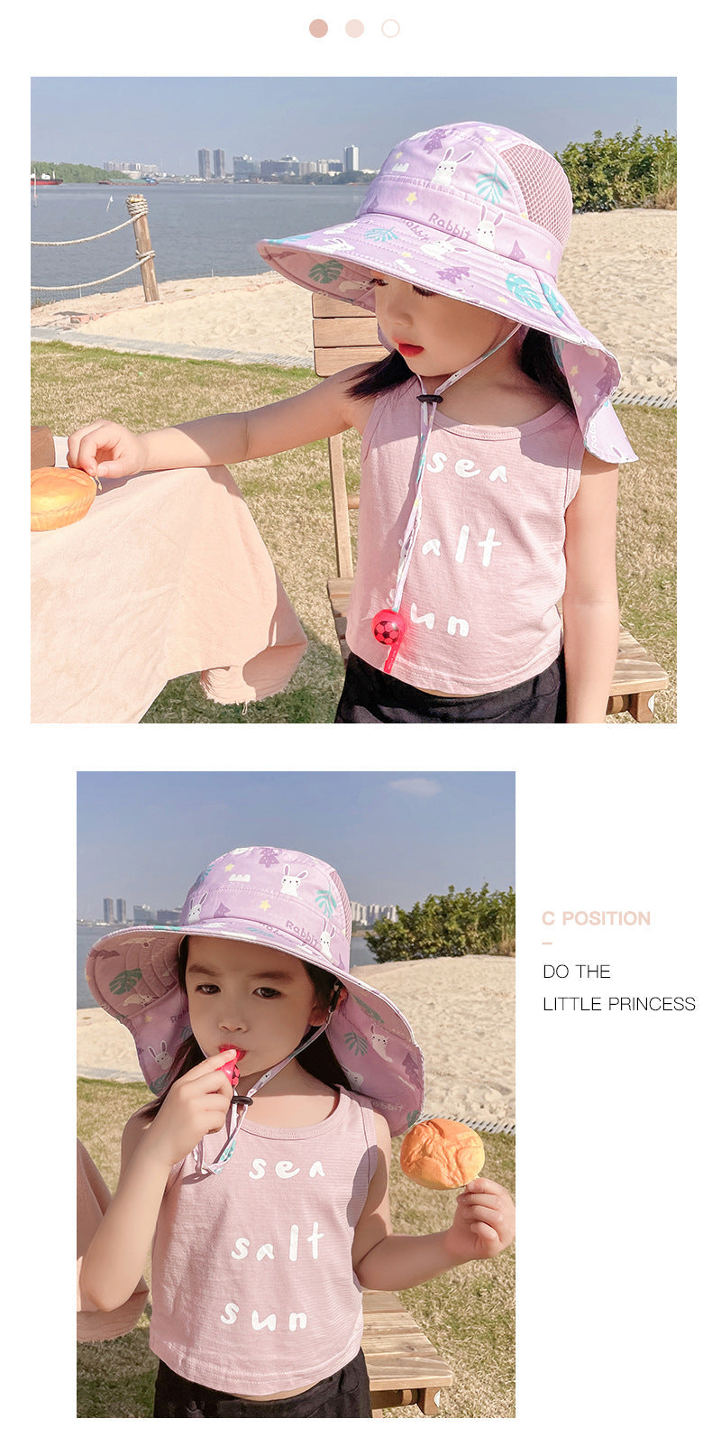 BowLift | Children's Sun Hat with UPF 50+ - Adjustable Chin Straps and Wide Brim