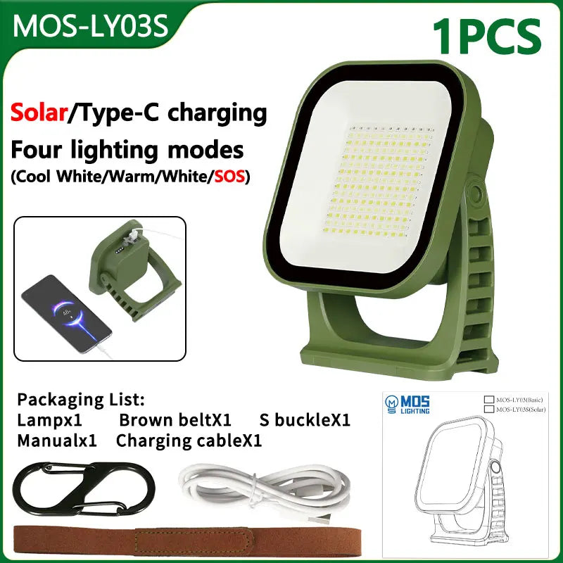 Rechargeable LED Camping Lamp with Magnets Bowlift