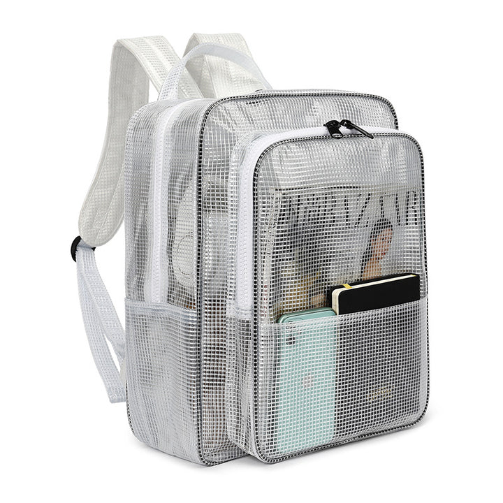 Antistatic PVC backpack, transparent