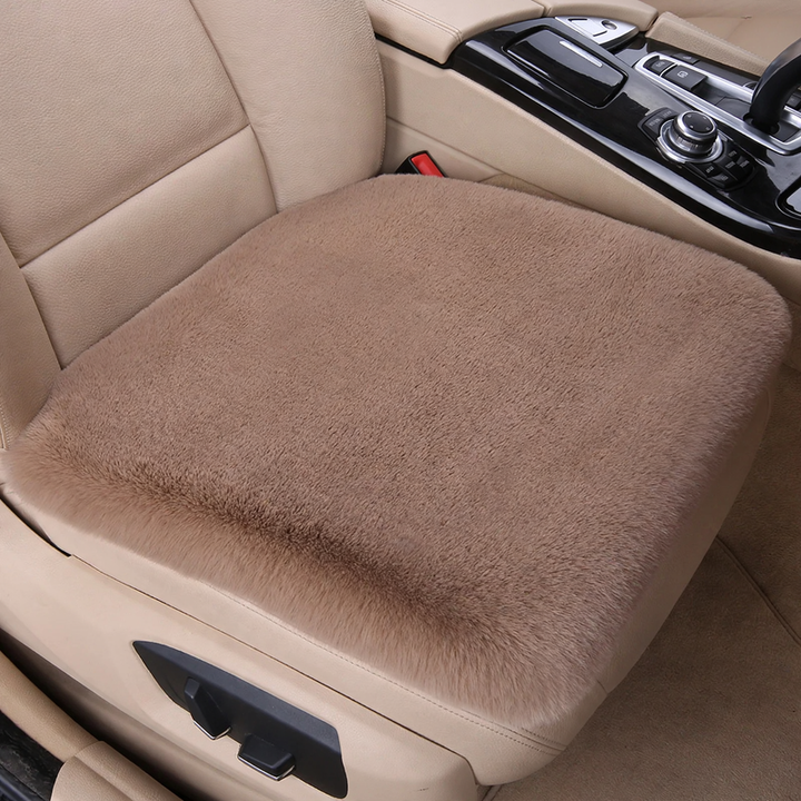 Plush car seat cushion, winter version