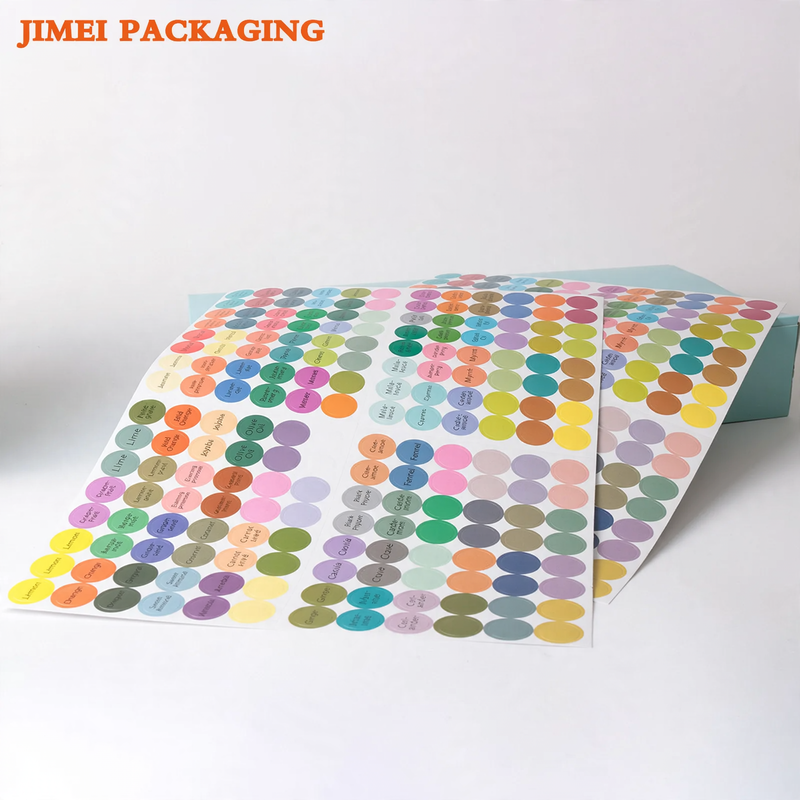 Round labels for bottles, self-adhesive