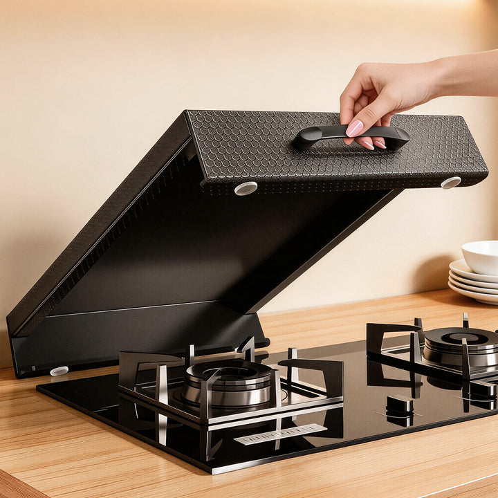 Cooktop cover plate with shelf