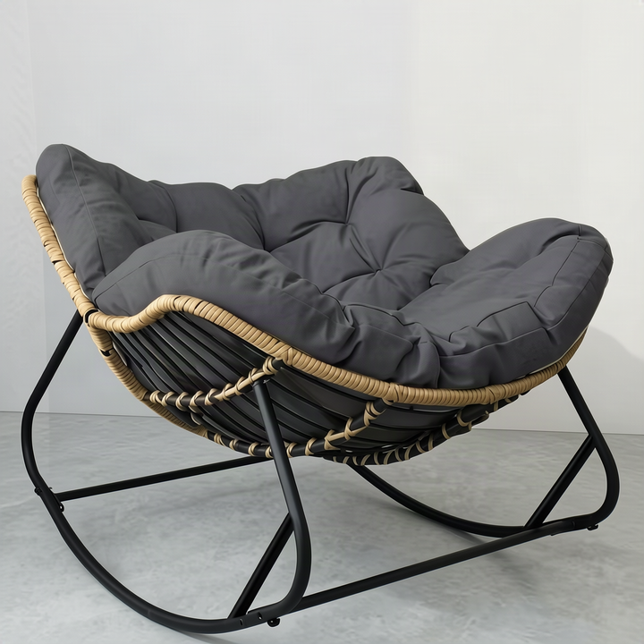 Metal rocking chair for balcony and terrace