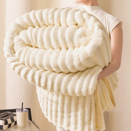 Fleece wool blanket, 800–1000 g, four seasons