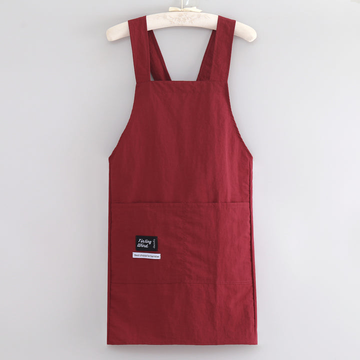 Apron with cross straps