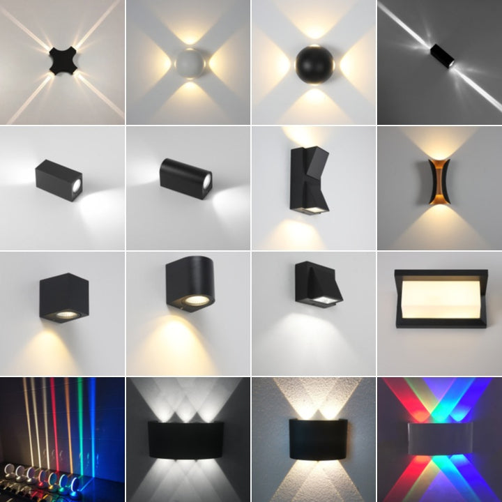 Outdoor wall light IP65 LED up-down aluminum