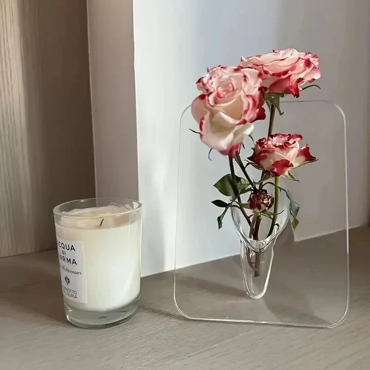 BowLift | Modern Acrylic Picture Frame Flower Vase