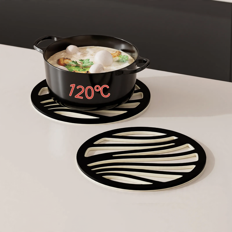 Heat-resistant coasters, PP, round and square