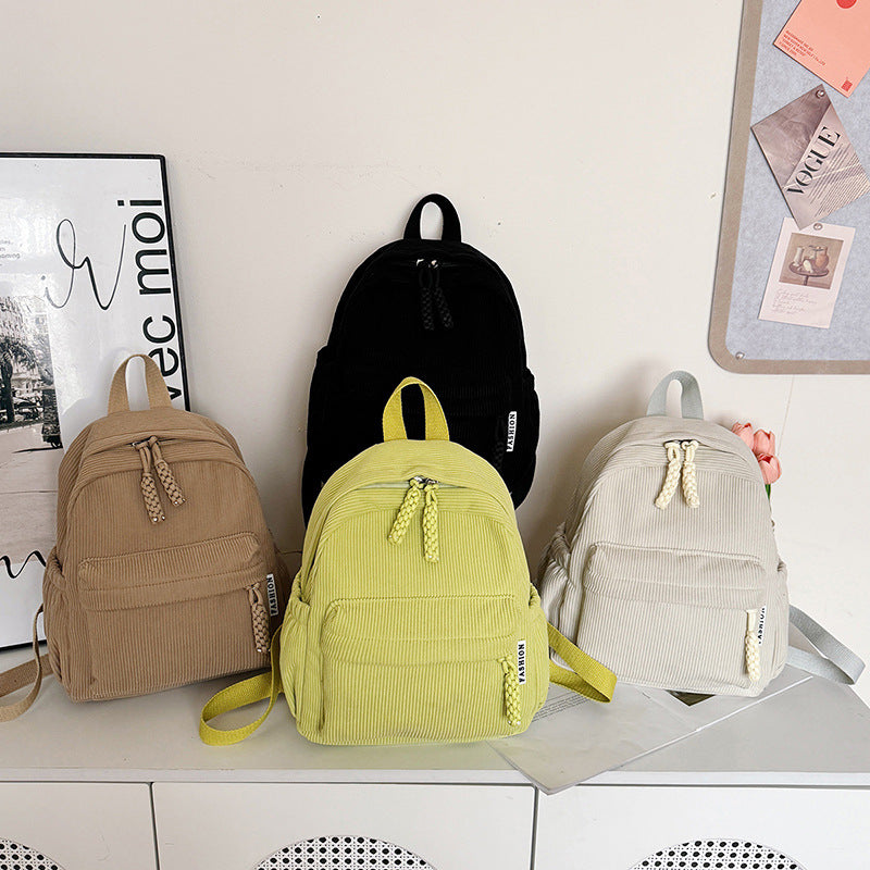 Large PU backpack, light, solid color