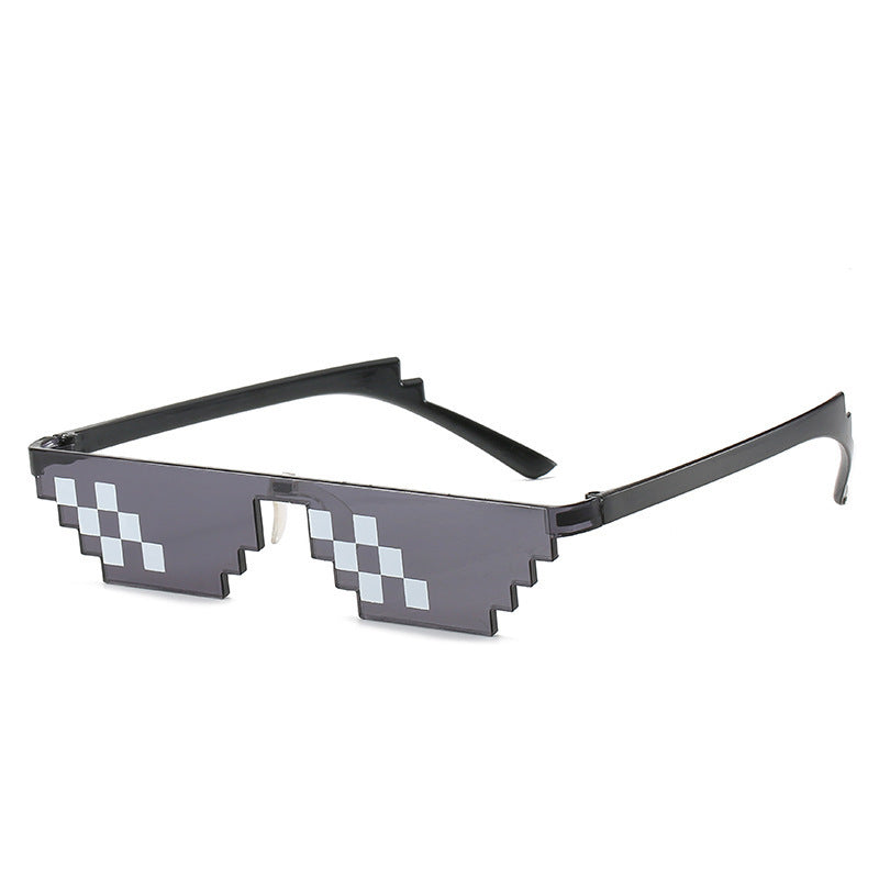 Pixel glasses with geometric pattern