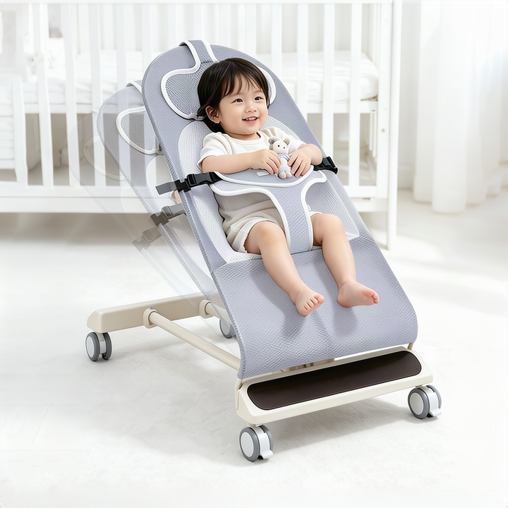 Baby bouncer with music and toys, from birth