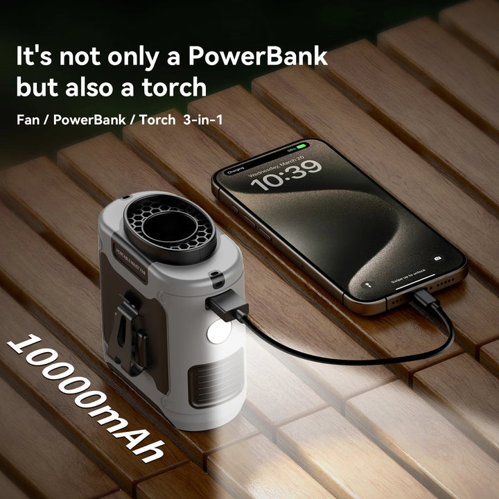 10000mAh Outdoor Portable Waist Fan | Bowlift