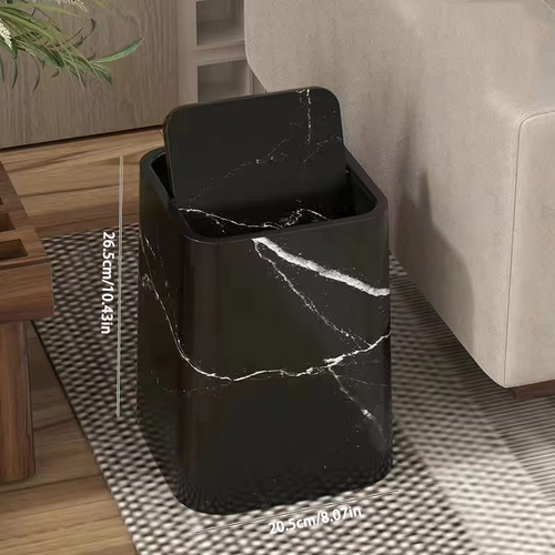 Marble Trash Can | Elegant Swivel Lid | Bowlift