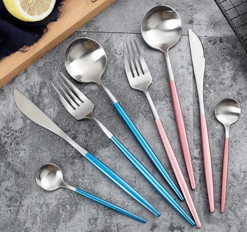 BowLift | Luxury 24-Piece Gold-Silver Cutlery Set for Stylish Table Setting