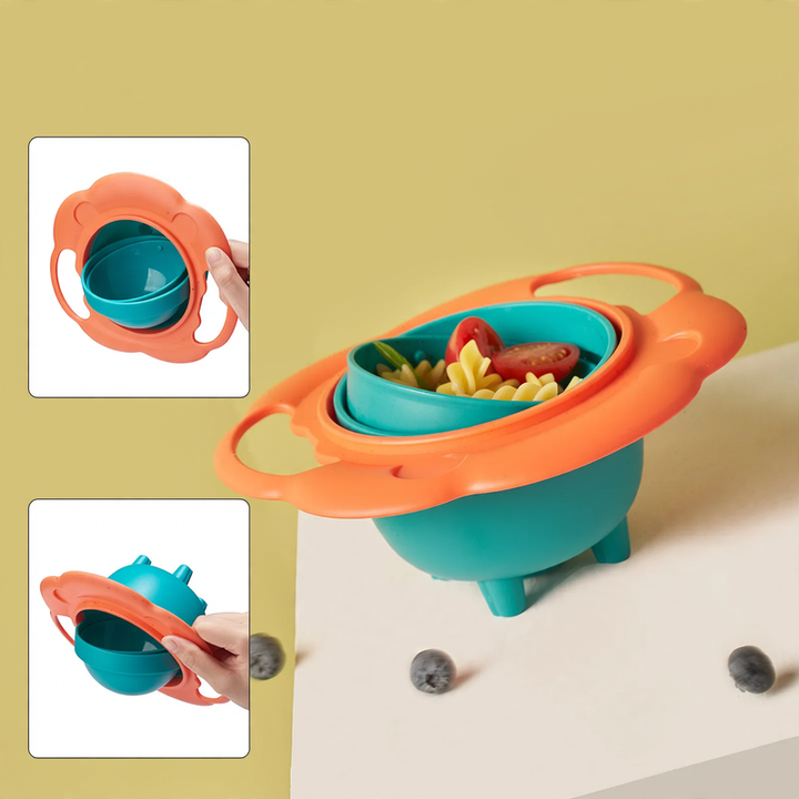 Rotating children's bowl, 19 cm, PP, non-slip