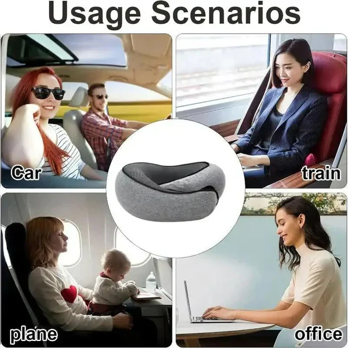 BowLift | Snail Style Memory Foam, Travel Curved Neck Pillow