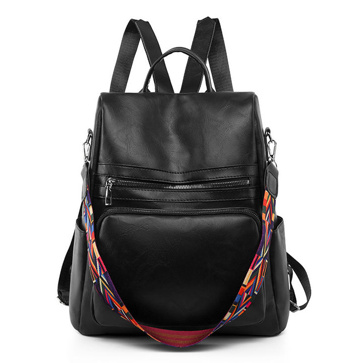 Travel backpack women, PU, waterproof, large capacity