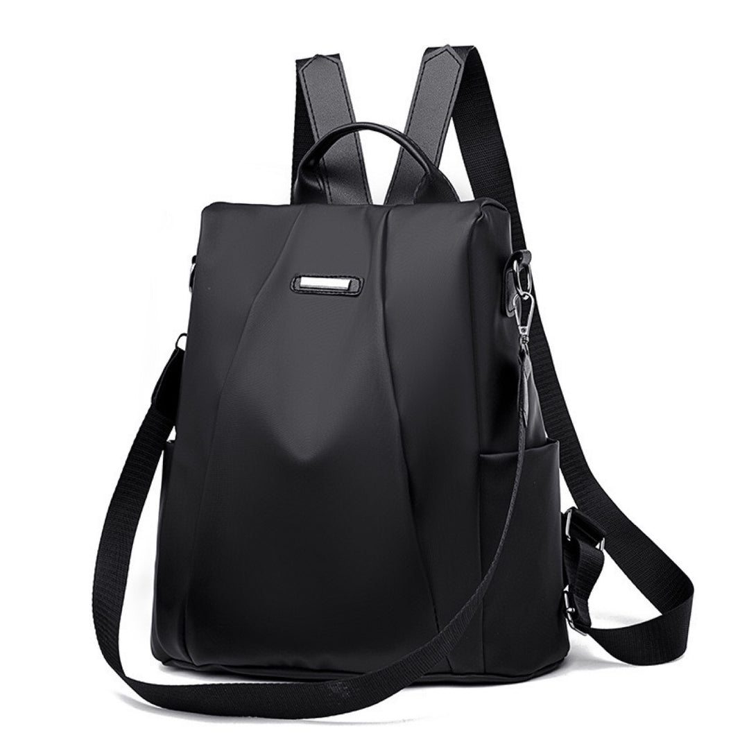 Nylon backpack for women, compact, leisure