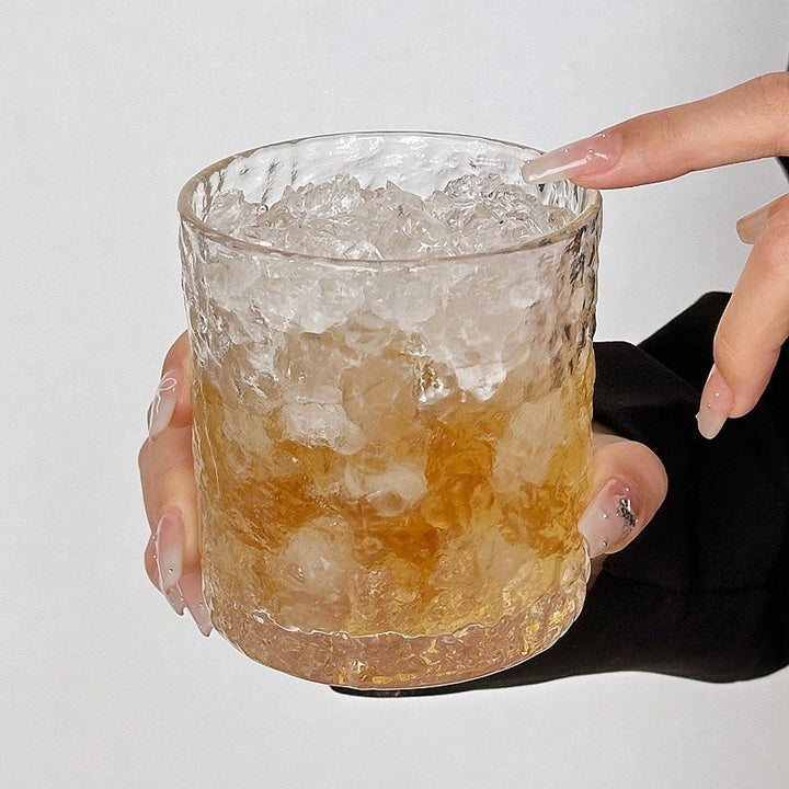 Glass tumblers, approx. 200 ml, with wave pattern