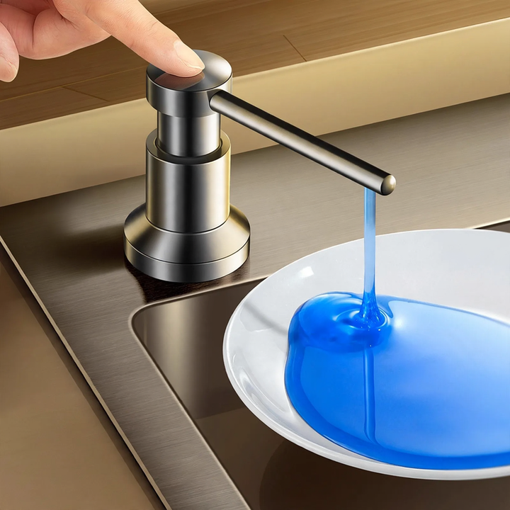 Stainless steel soap dispenser for the kitchen