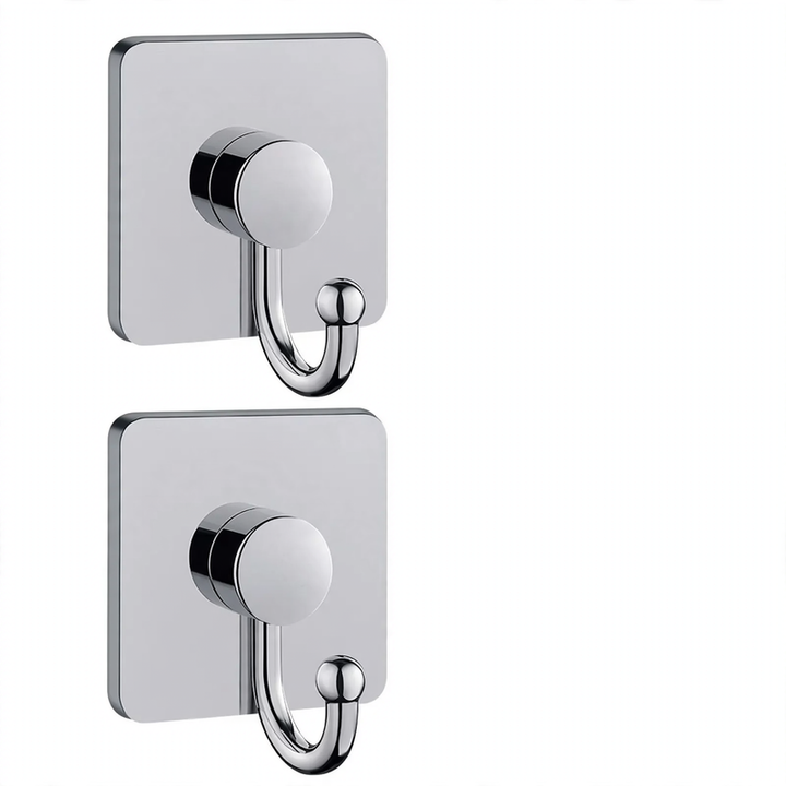 Stainless steel adhesive hooks, self-adhesive, no drilling