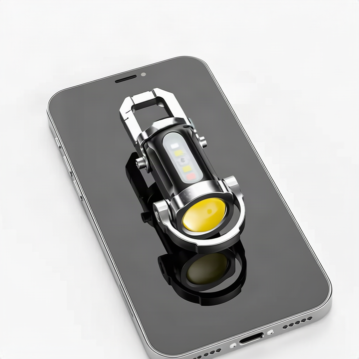 Mini flashlight with keychain, LED