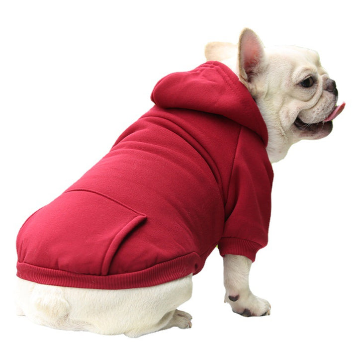 Dog coat made of sweatshirt fabric with pockets