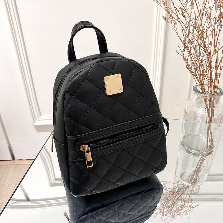 Embroidered backpack for women, PU material