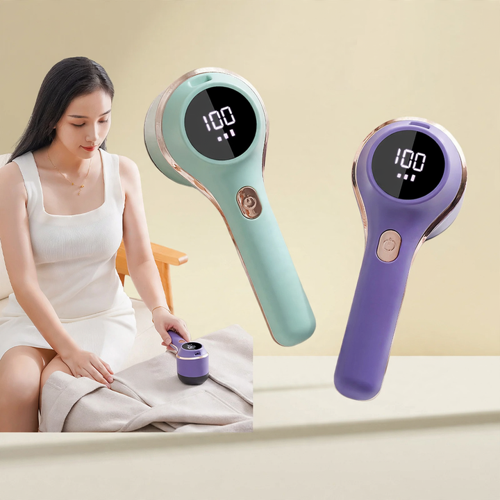 Battery lint remover with digital display