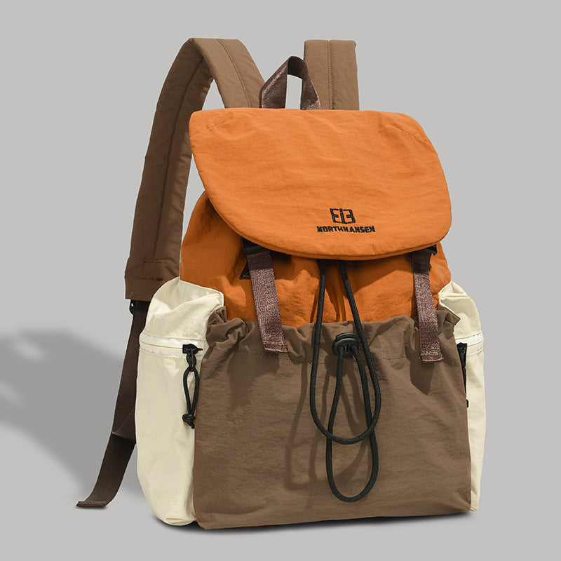 Backpack with contrasting colors, 20–35 L, oxford fabric