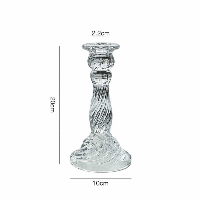 Glass candle holder in Nordic design