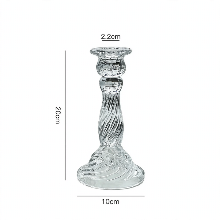 Glass candle holder in Nordic design
