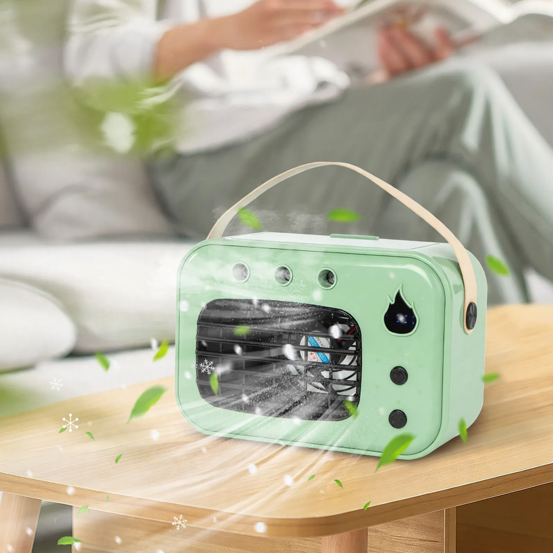 Table spray fan with humidification function