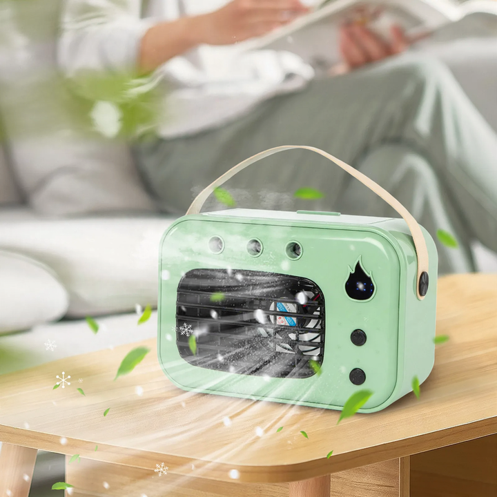 Table spray fan with humidification function