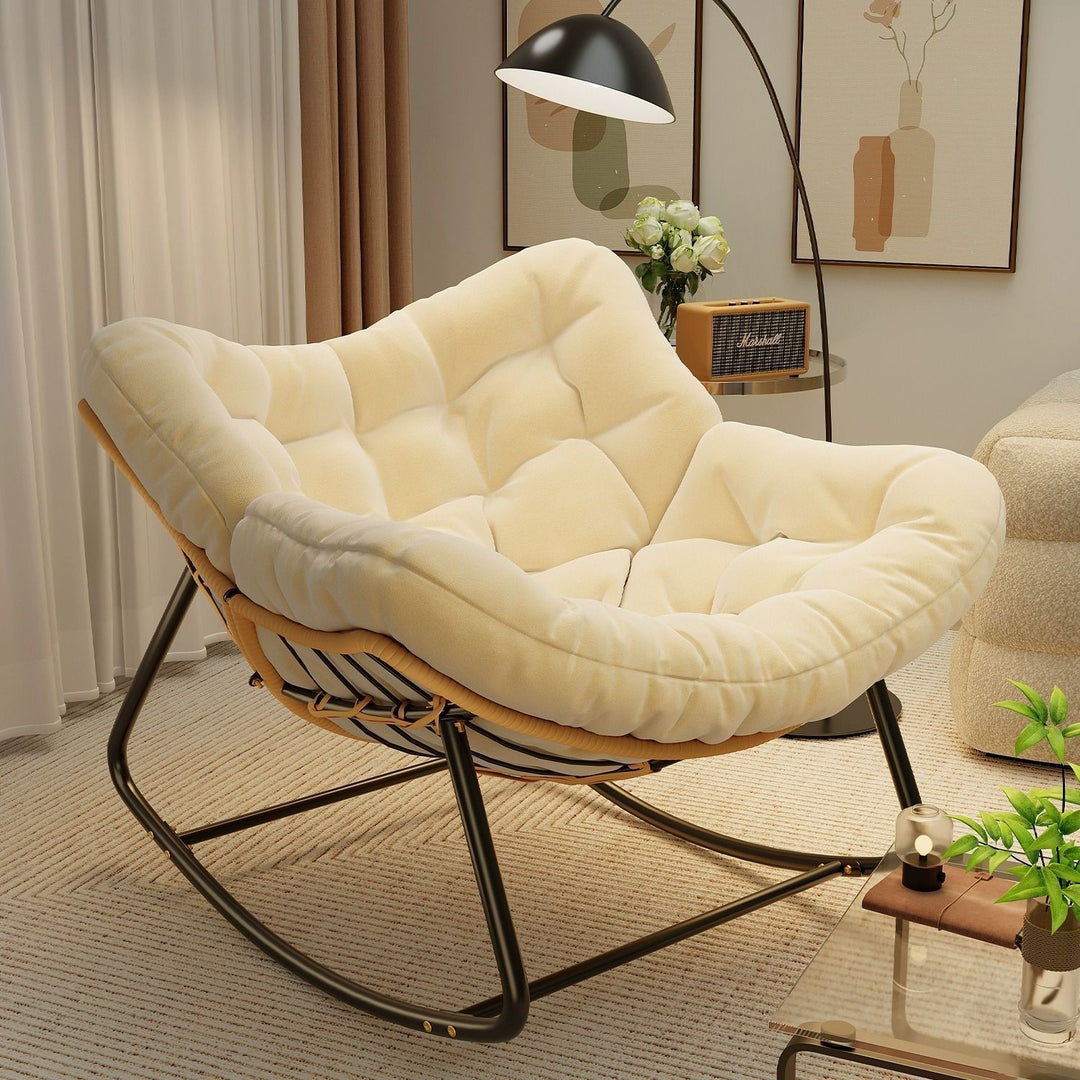 Metal rocking chair for balcony and terrace